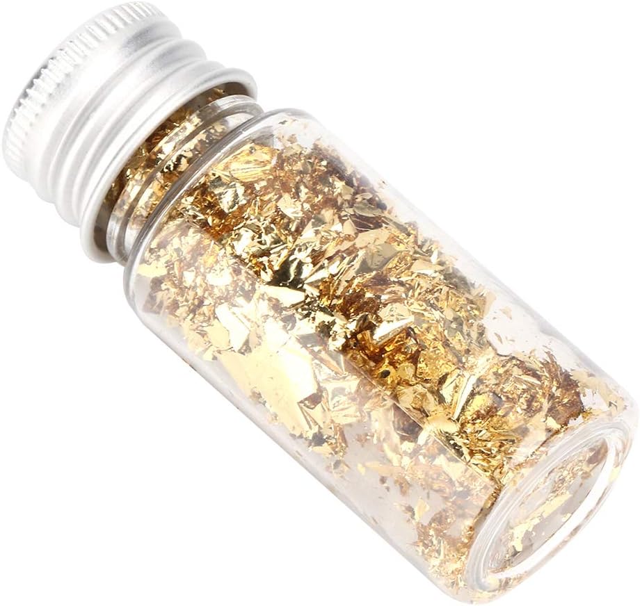 2Pcs Edible Gold Leaf, Genuine Gold Flakes for Cooking, Cakes, Makeup, Gilding, Decoration, Health & Spa
