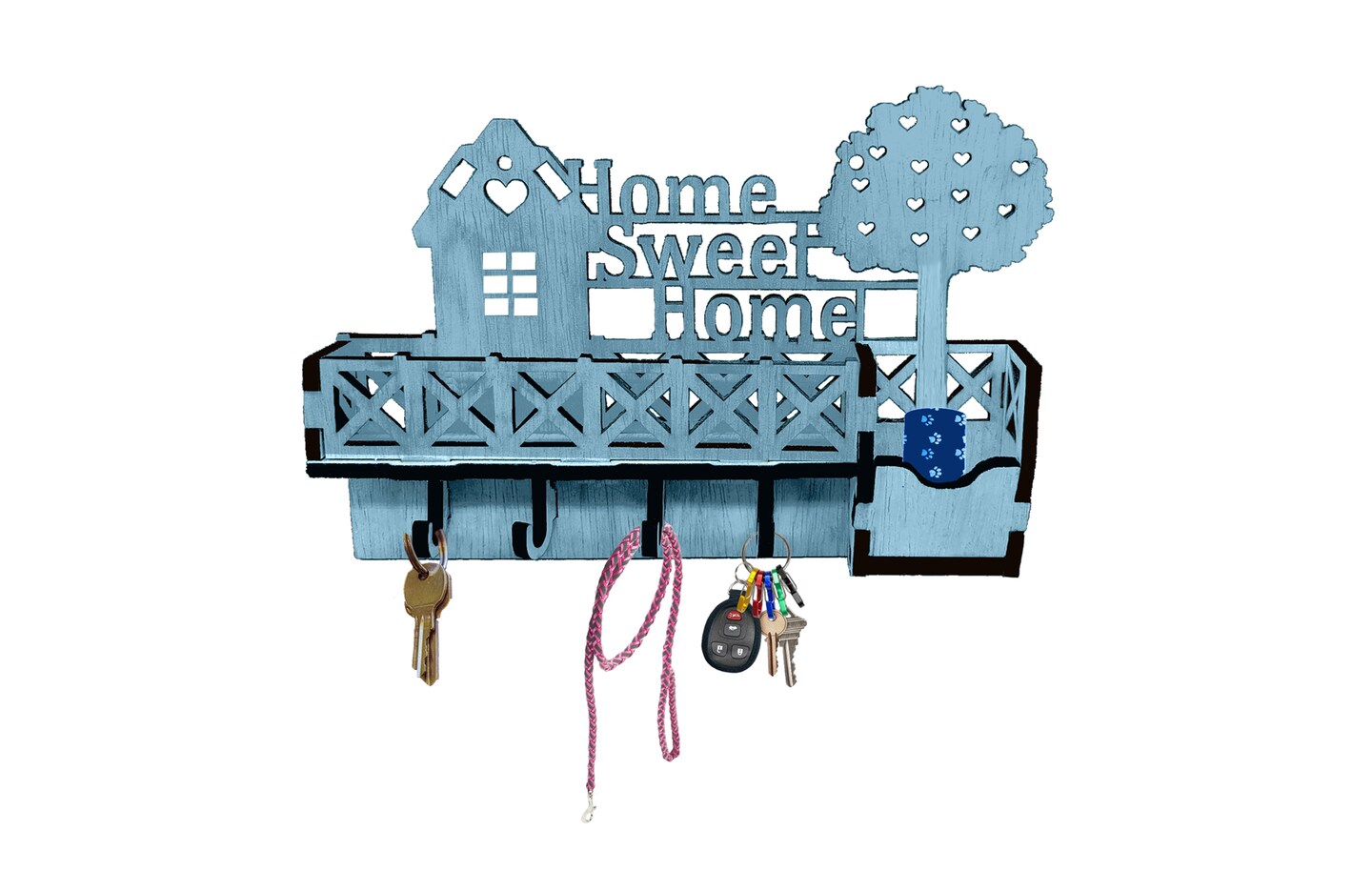 product name is Home Sweet Home Key Holder and Leash Hanger