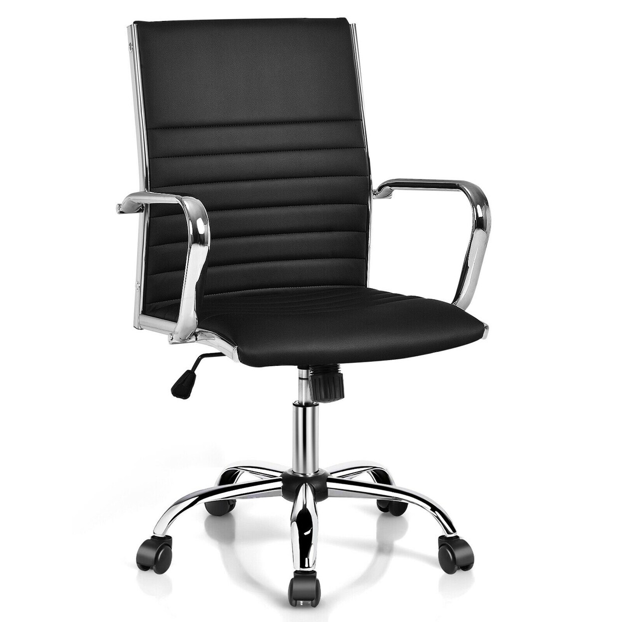 Pu Leather Office Chair High Back Conference Task Chair W/Armrests