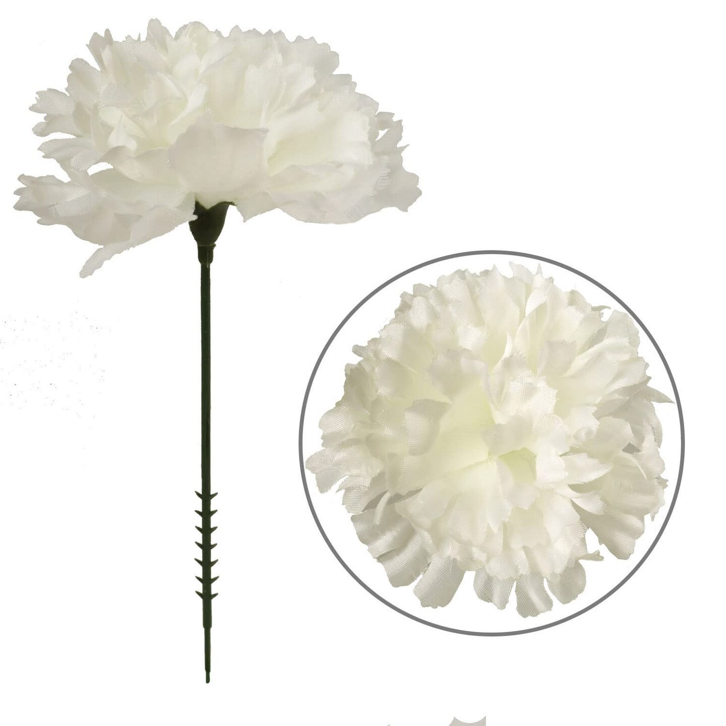 Lifelike 3.5"Diam Carnations Perfect for DIY Weddings, Centerpieces