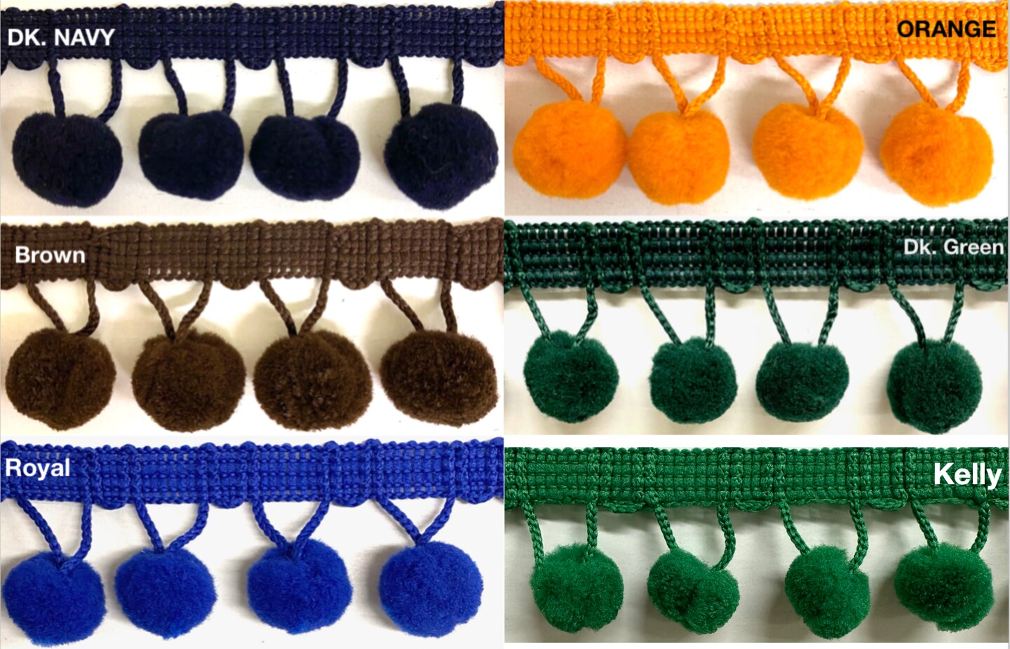 40 Yard Halloween Pompon-Band Schwarz & Orange - DIY Dekorationsband Für Kleidung, Vorhänge, Kissen