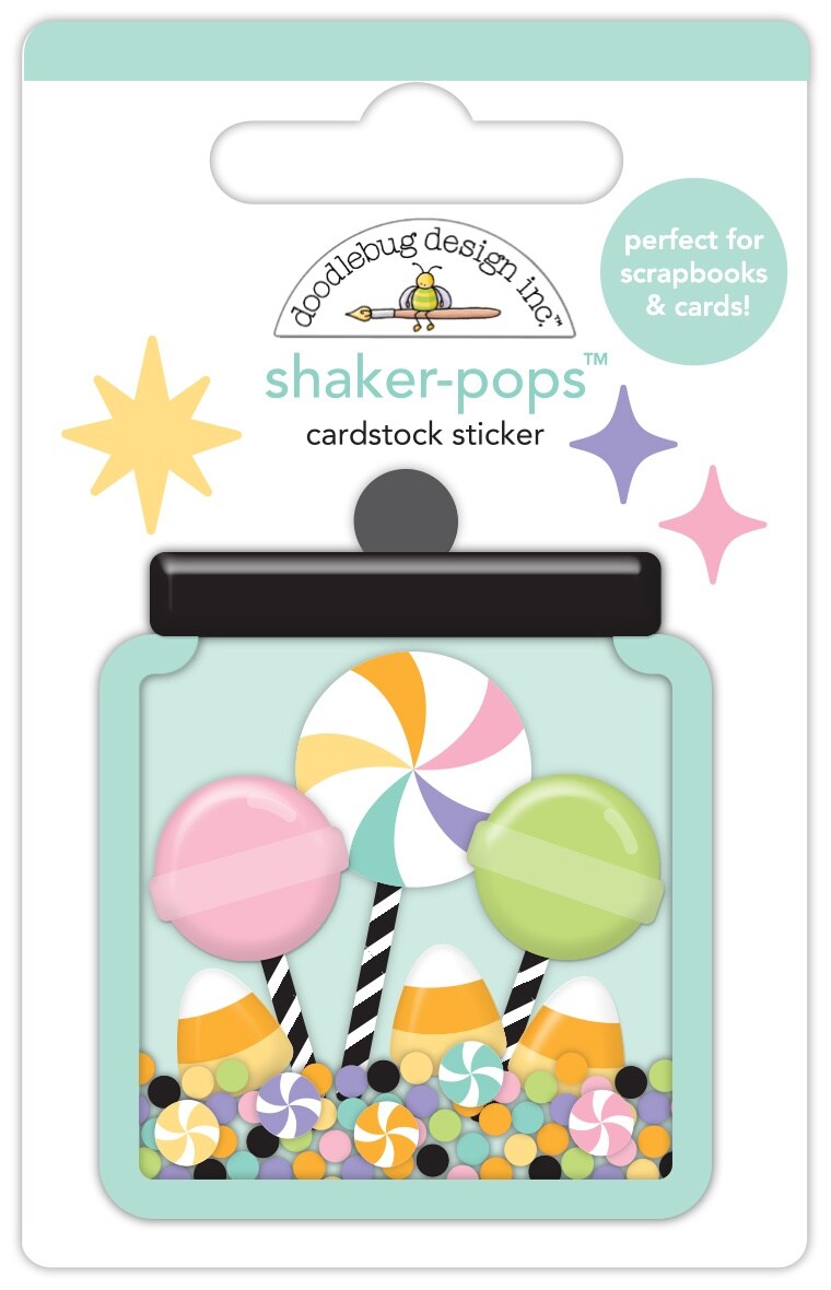 Doodlebug Shaker-Pops 3D Stickers-Sweet &#x26; Spooky - Sweet Treats