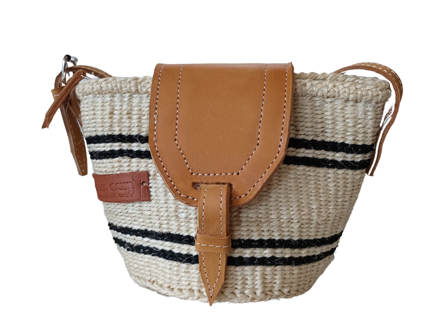 SAWA SAWA PEACE MICRO HANDMADE SISAL CROSSBODY BAG | MakerPlace by
