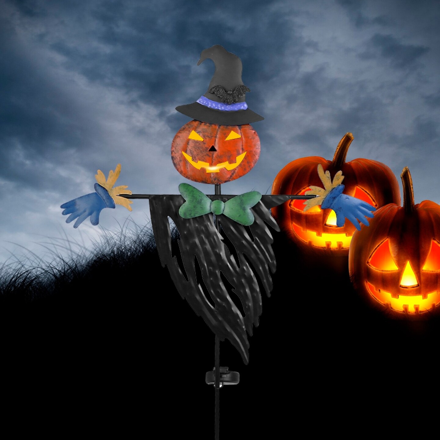 Halloween Decoration Light - Scarecrow Shape Solar Powered Stake Light for Outdoor Garden Yard