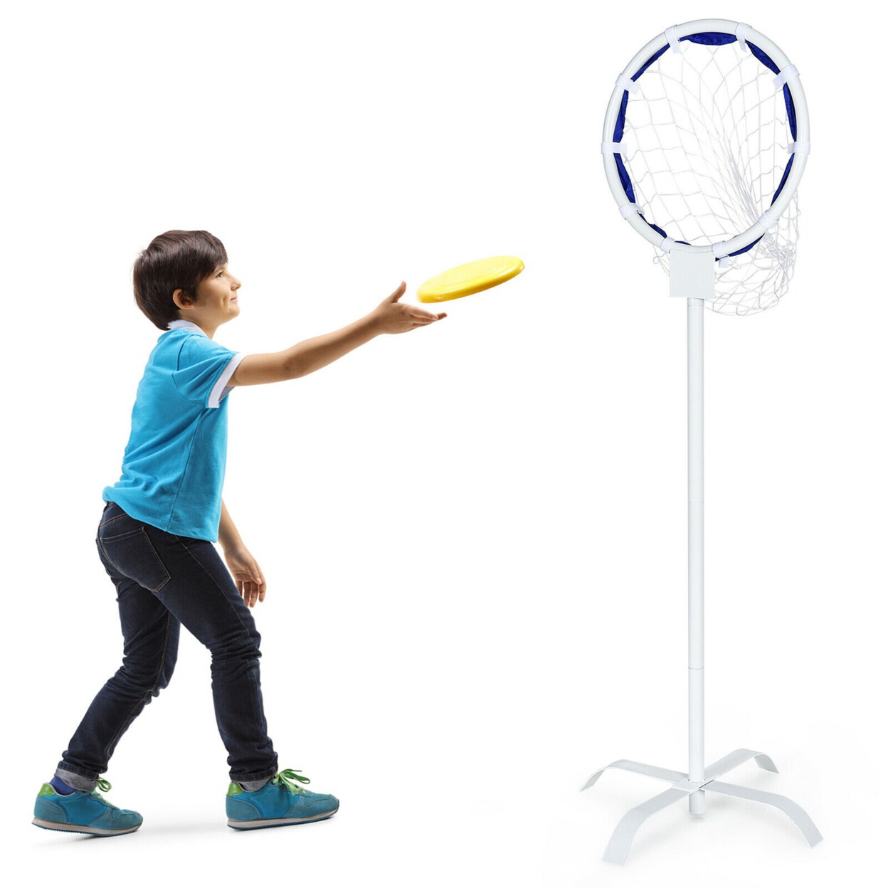 Outdoor Toss Target Metal Flying Disc Stand W/Storage Bag