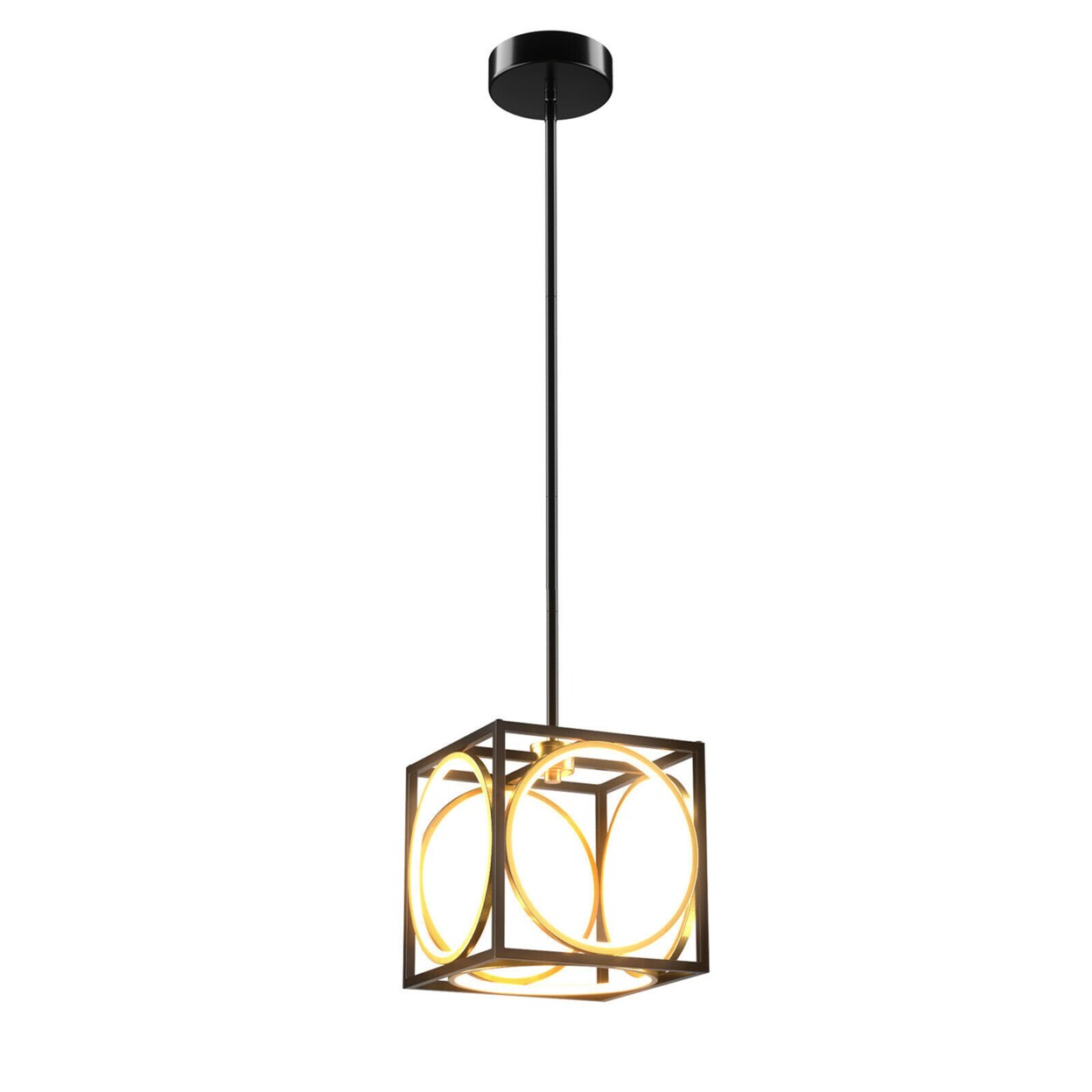 Modern Led Pendant Light 3000K Warm Light Cube Ceiling Light Fixture