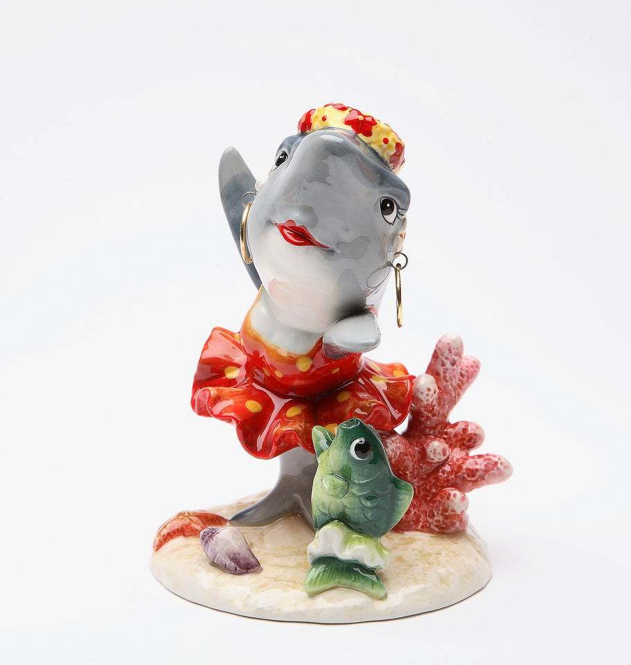 Ceramic Dancing Shark Figurine, Gift for Dancer, Gift for Her, Gift for Mom, Home Decor, Shark Lover