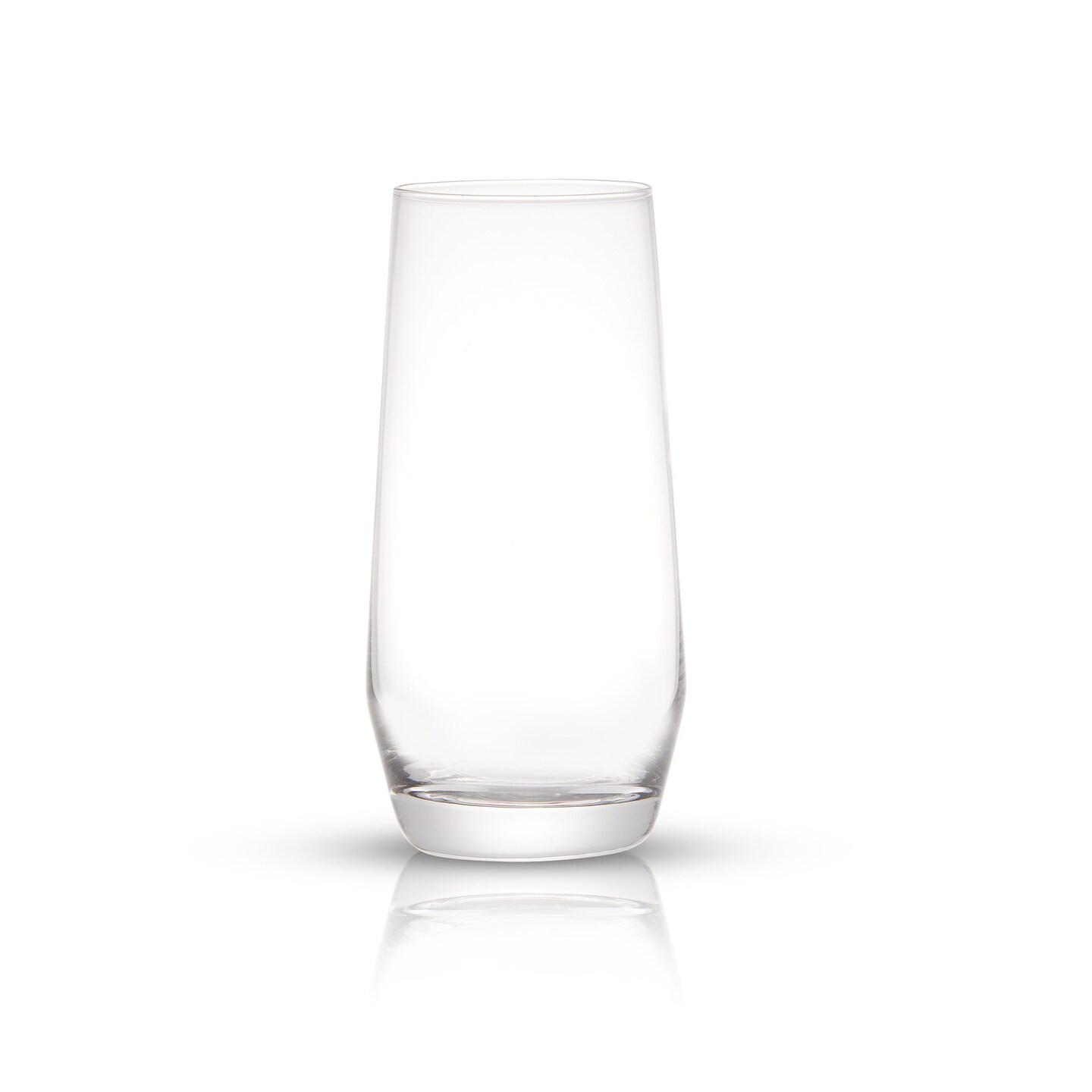 JoyJolt Gwen Crystal Highball Drinking Glasses - 18.5 oz - Set of 4