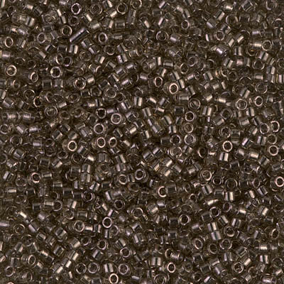 Miyuki Delica Bead 11/0, DB0123, Transparent Smoky Olive Luster, 5 grams