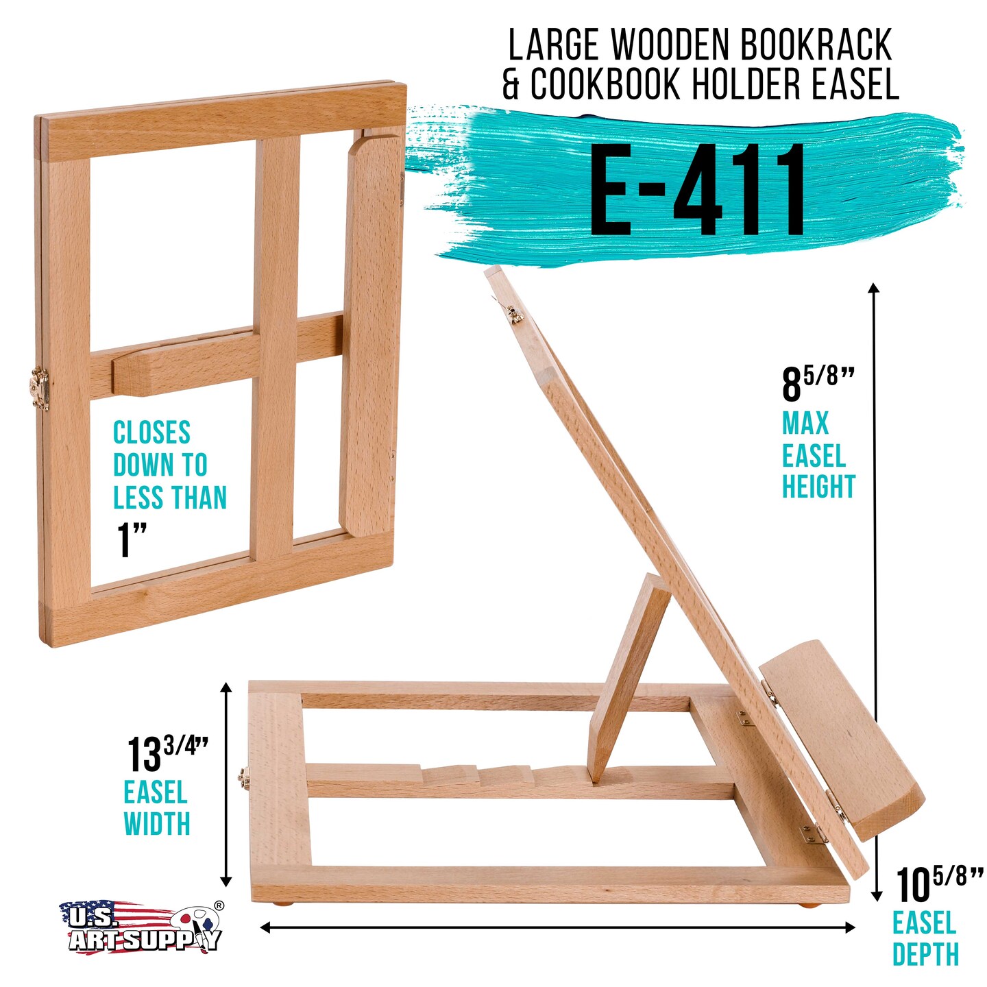 Wooden Table Bookrack Easel Cookbook Stand Textbook Tablet Rest