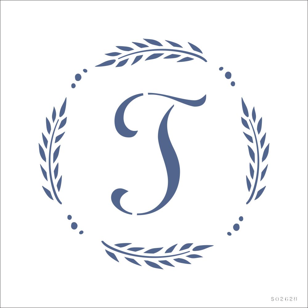 Laurel Monogram Custom Stencil
