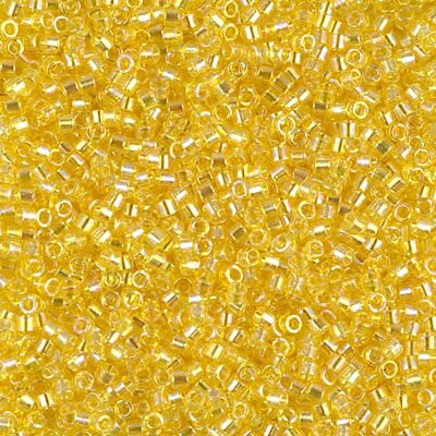Miyuki Delica Bead 11/0, DB0171, Transparent Yellow AB, 5 grams