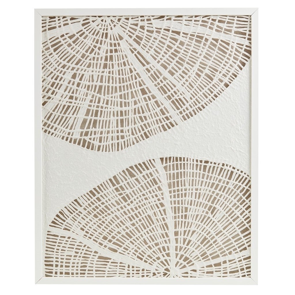 Gracie Mills Margaret Shadowbox Off-White Handmade Rice Paper Grace-15781