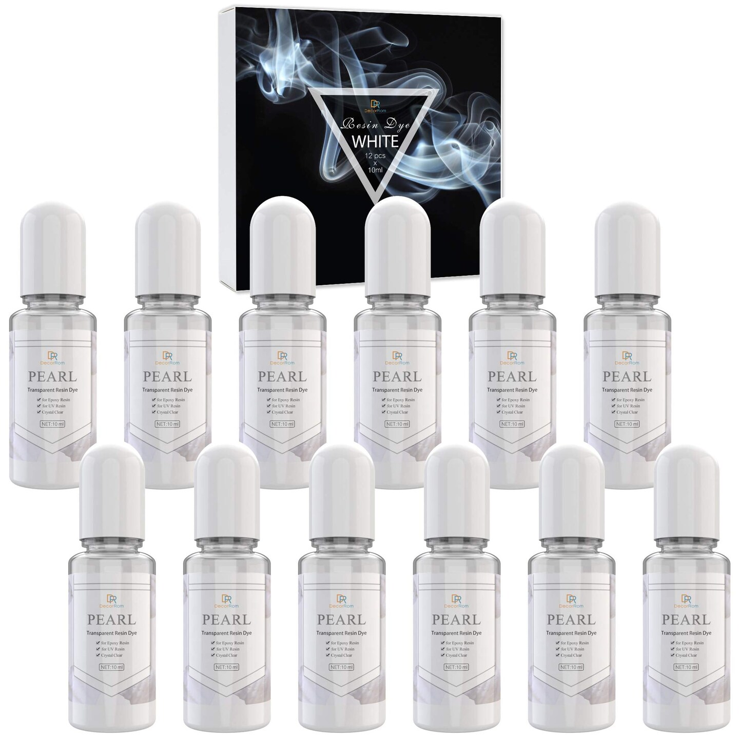 White Epoxy UV Resin Pigment - 4oz Crystal Transparent White Epoxy Resin Dye for UV Resin Coloring, DIY Resin Art Jewelry Making - Concentrated UV Resin Colorant for Paint, Tumbler, Craft - 120ml