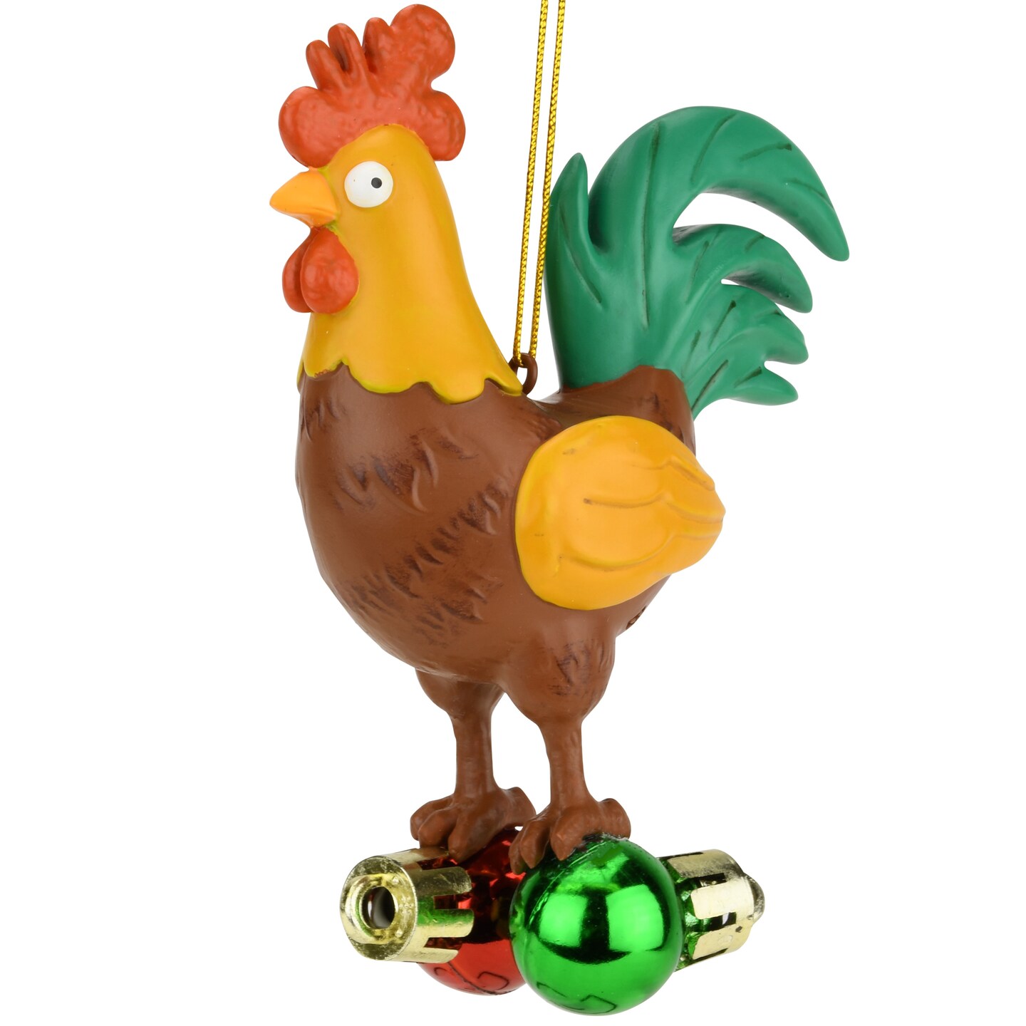 Tree Buddees Rooster and Bulbs Funny Christmas Ornament Decoration