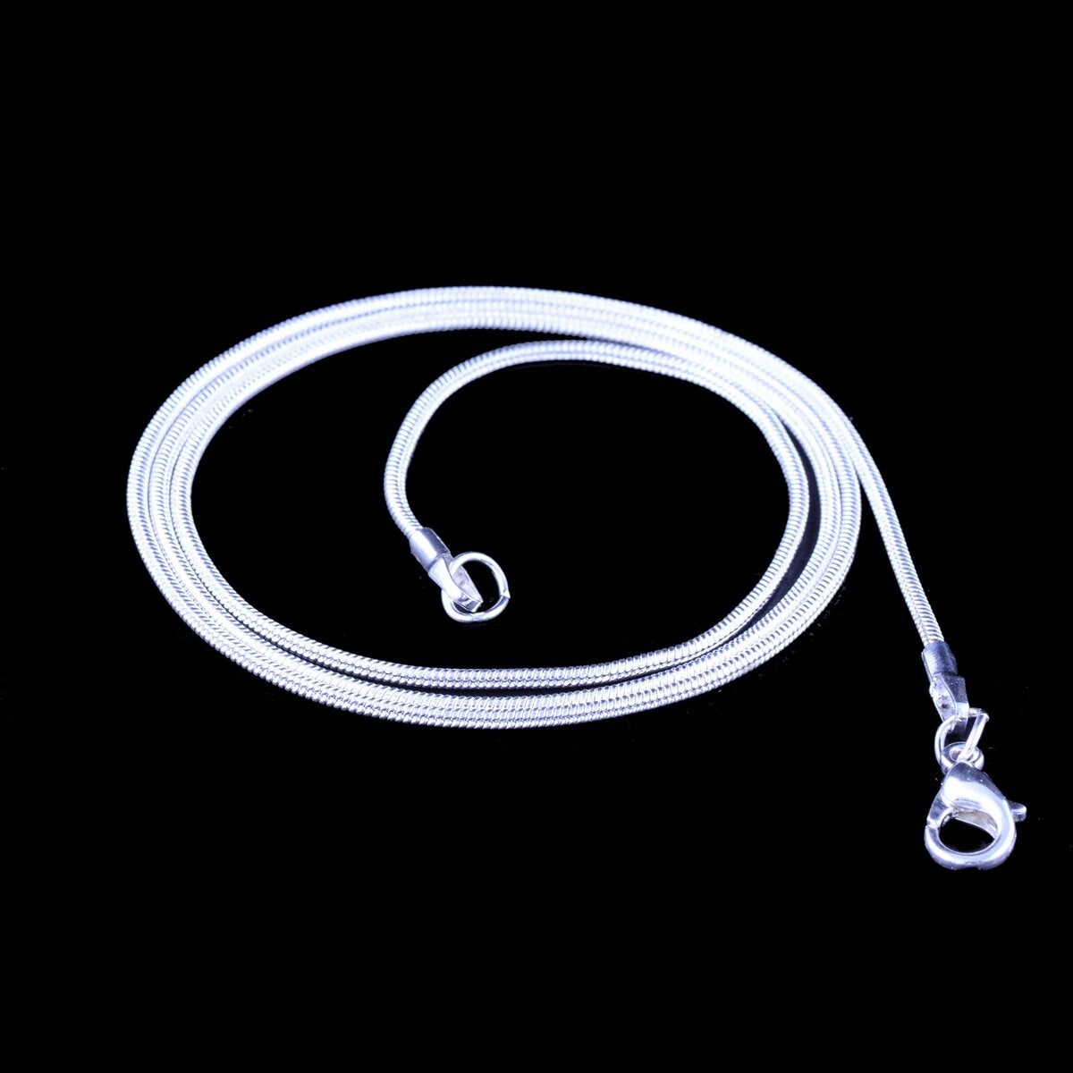 24 Pieces Snake Chain Necklace White Brightening 925 Silver Plated 1.2mm DIY Shining Link with Lobster Clasps for Jewelry Making (20 inch, Shining White Brightening)