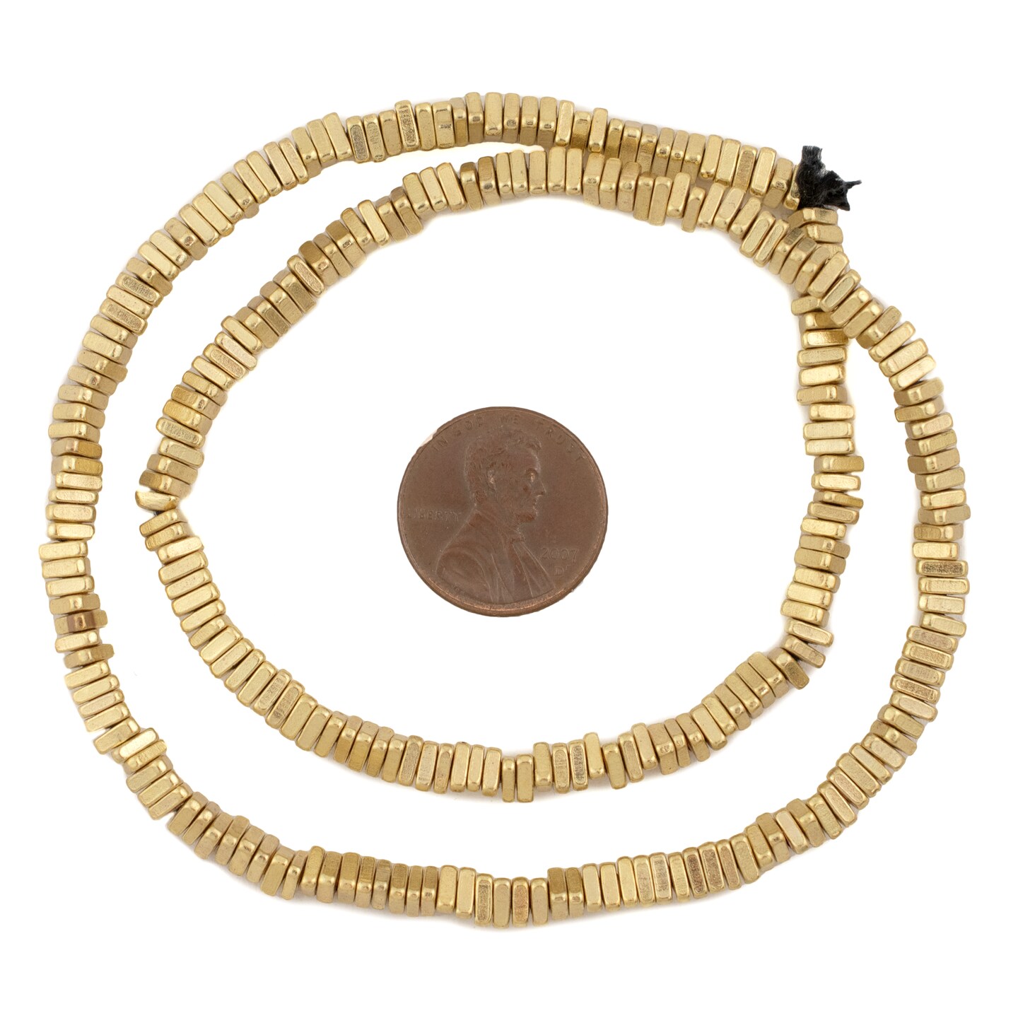 TheBeadChest Faceted Gold Triangle Heishi Beads (4mm, 16 inch Strand)