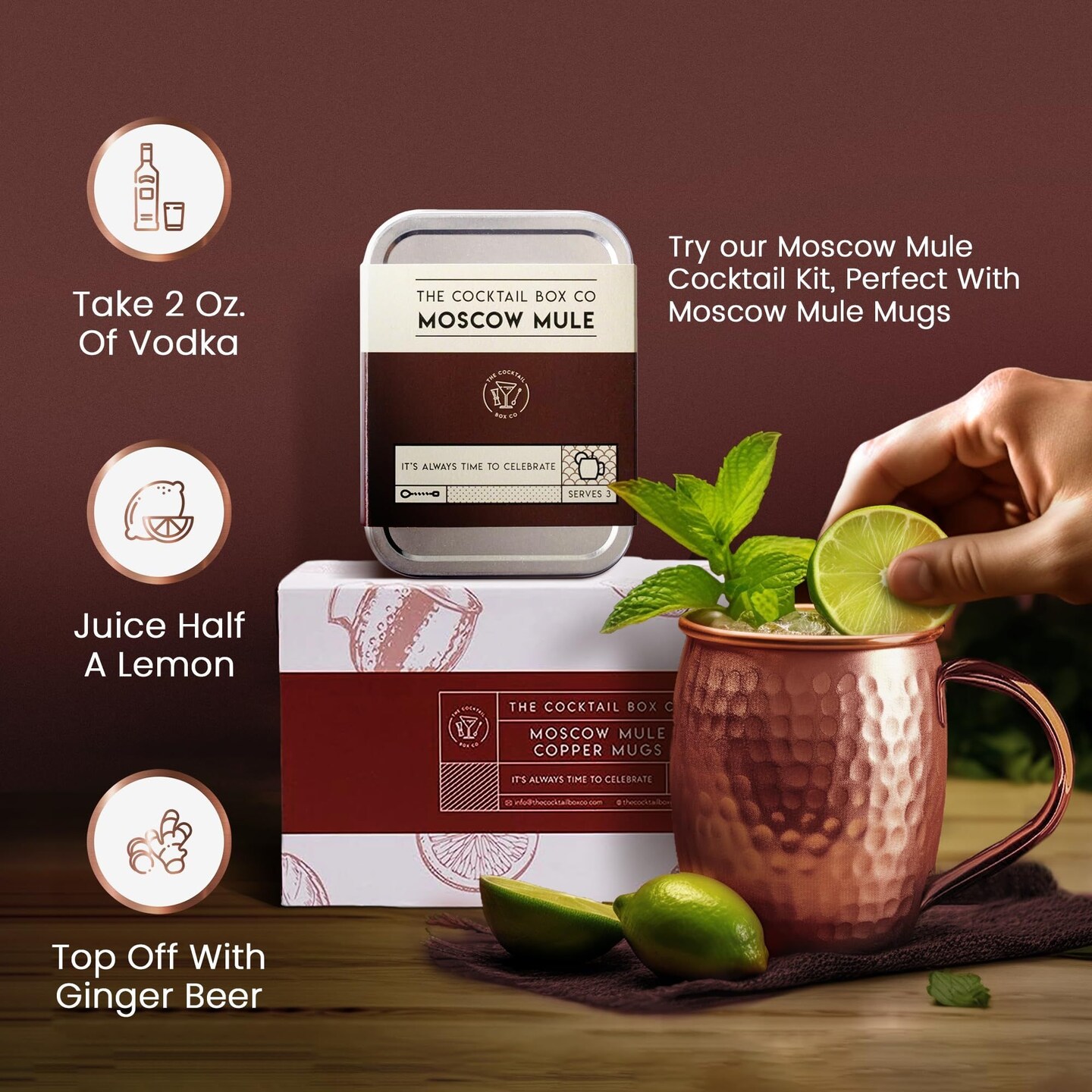 The Cocktail Box Co Moscow Mule Mugs - Thumbnail 5