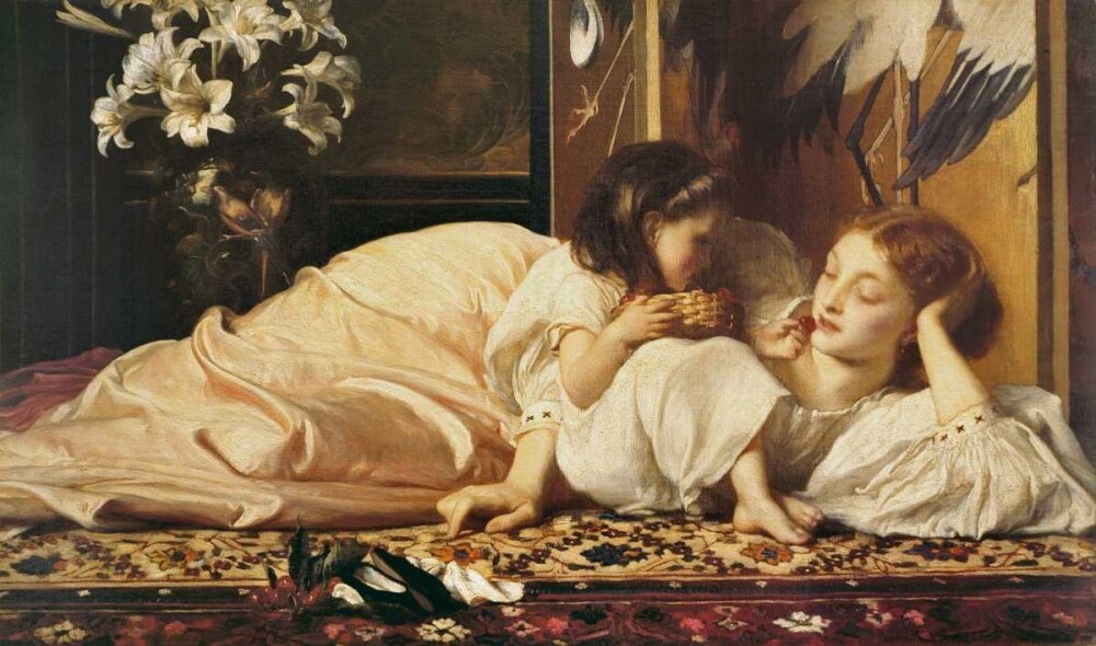 Mother and child Poster Print by Frederic Leighton # FL225