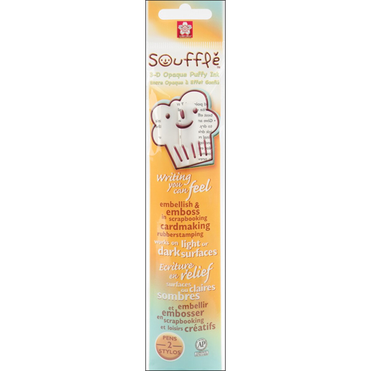 Sakura Gelly Roll Souffle Opaque Puffy Ink Pens 2/Pkg-White