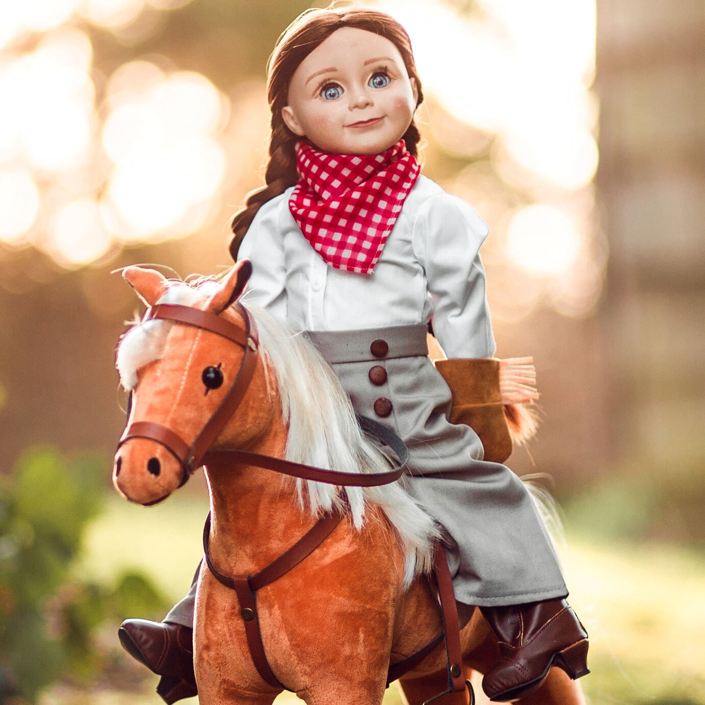 The Queen's Treasures 18 Inch Doll 7 Piece Frontier Girl Outfit and Boots