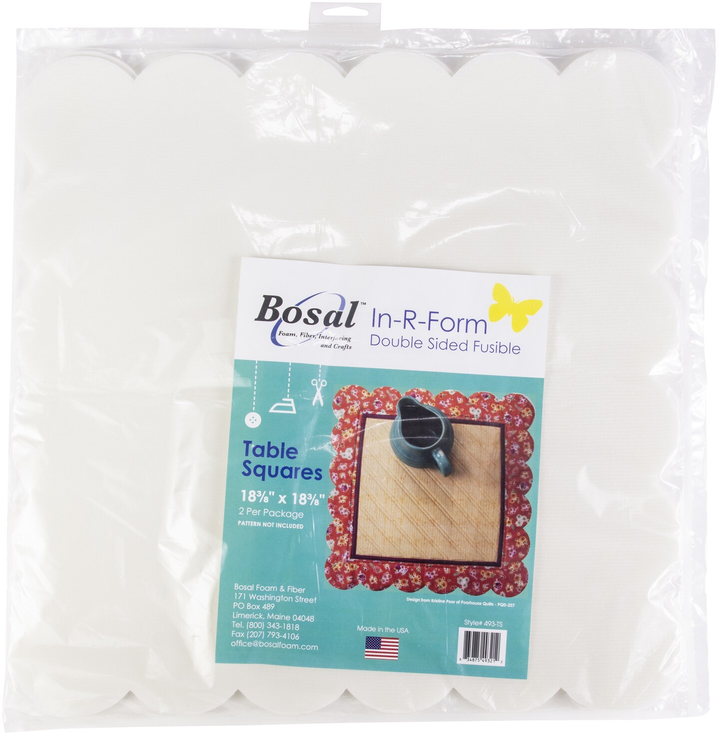 Bosal In-R-Form Double-Sided Fusible Table Squares 2/Pkg