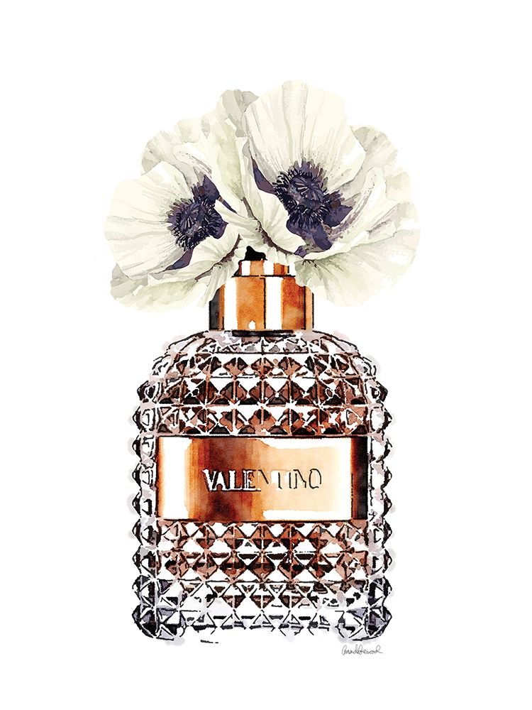 Bronze Perfume with Poppy Poster Print by Amanda Greenwood # AGD115545