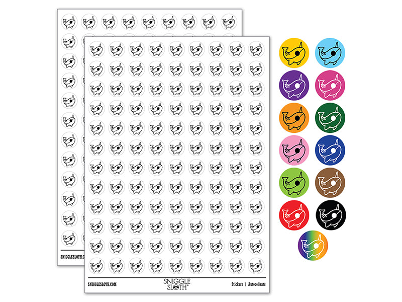 Sweet Kawaii Chibi Narwhal 200+ 0.50&#x22; Round Stickers