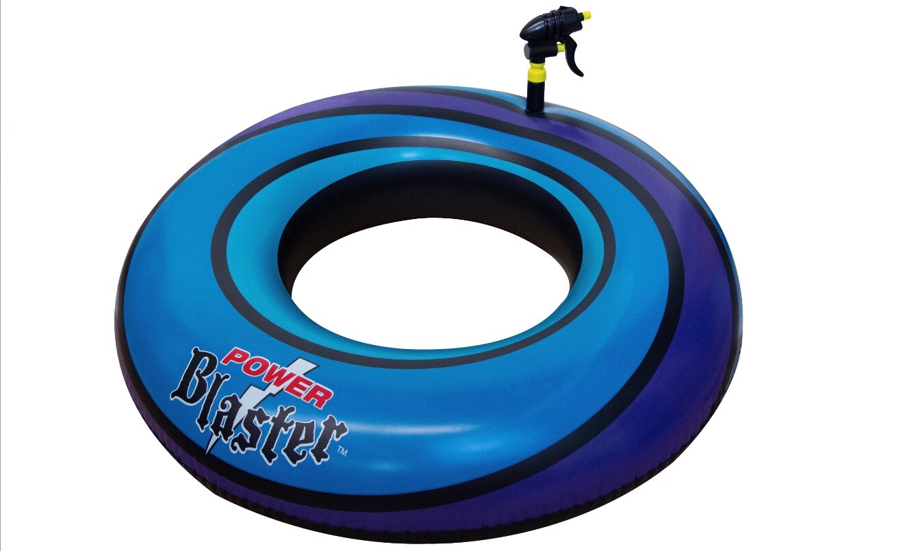 Swim Central 42" Blue and Purple Inflatable Power Blaster Swimming Pool Inner Tube