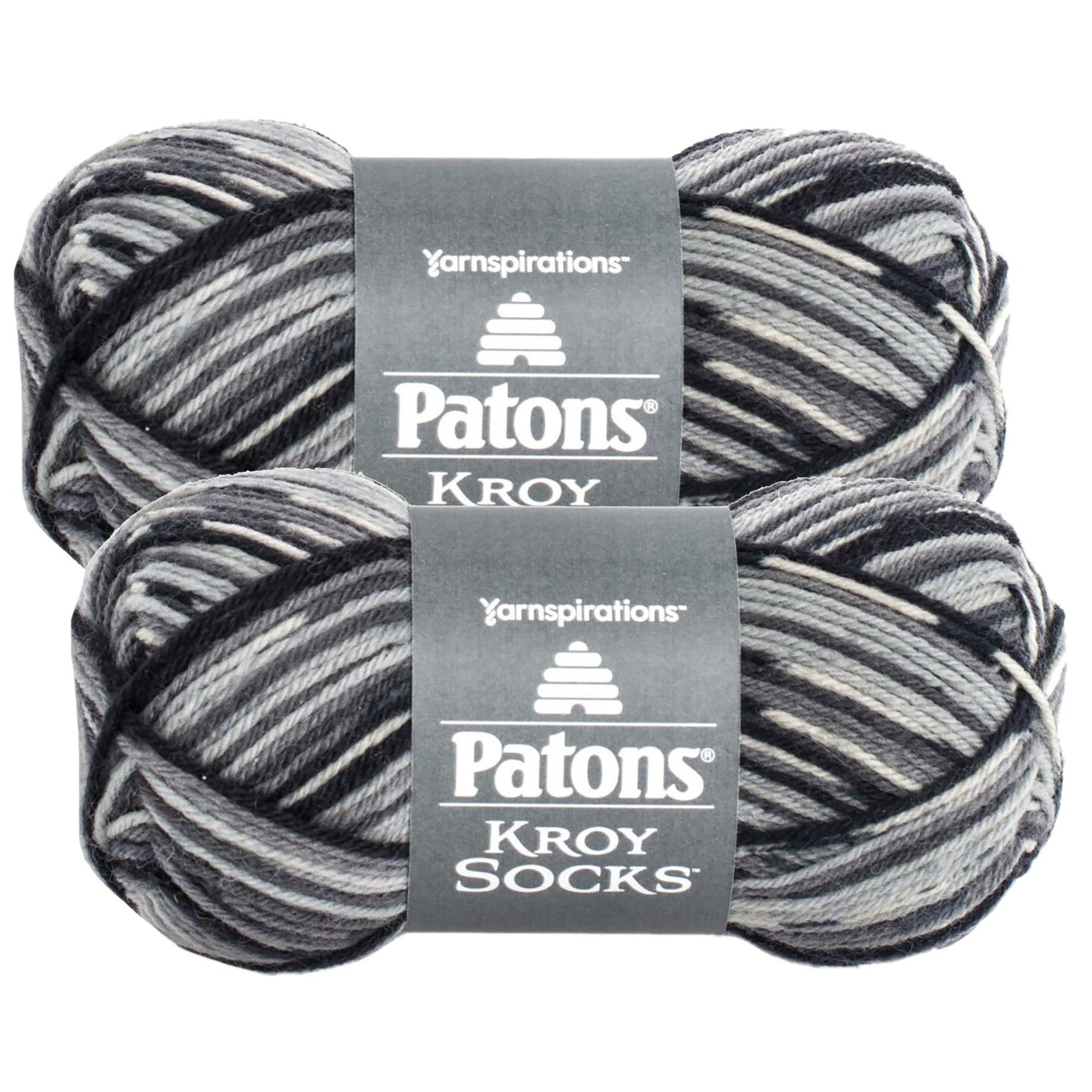(Pack of 2) Patons Kroy Socks Yarn-Slate Jacquard
