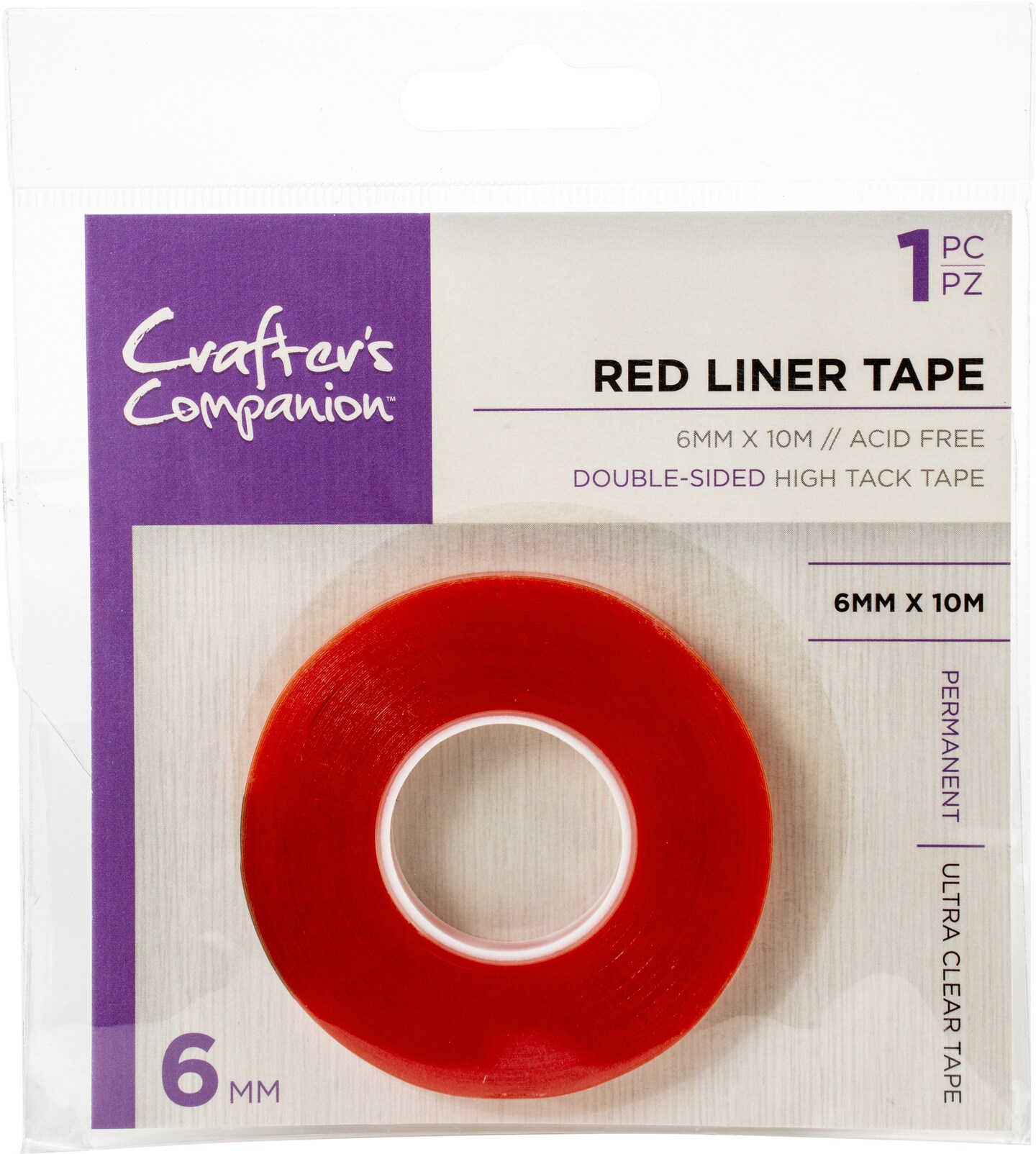 Crafter&#x27;s Companion Red Liner Tape .25&#x22;X11yds-Clear