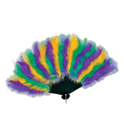 Mardi Gras Feather Fan Michaels