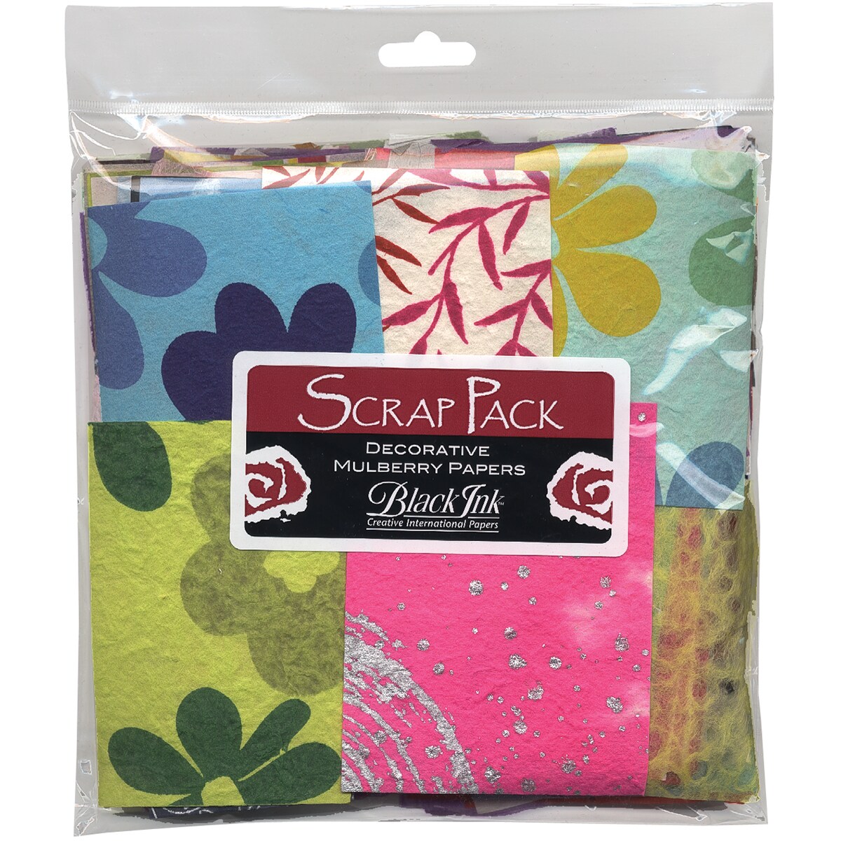 Black Ink Papers Mulberry Paper Scrap Pack-Assorted