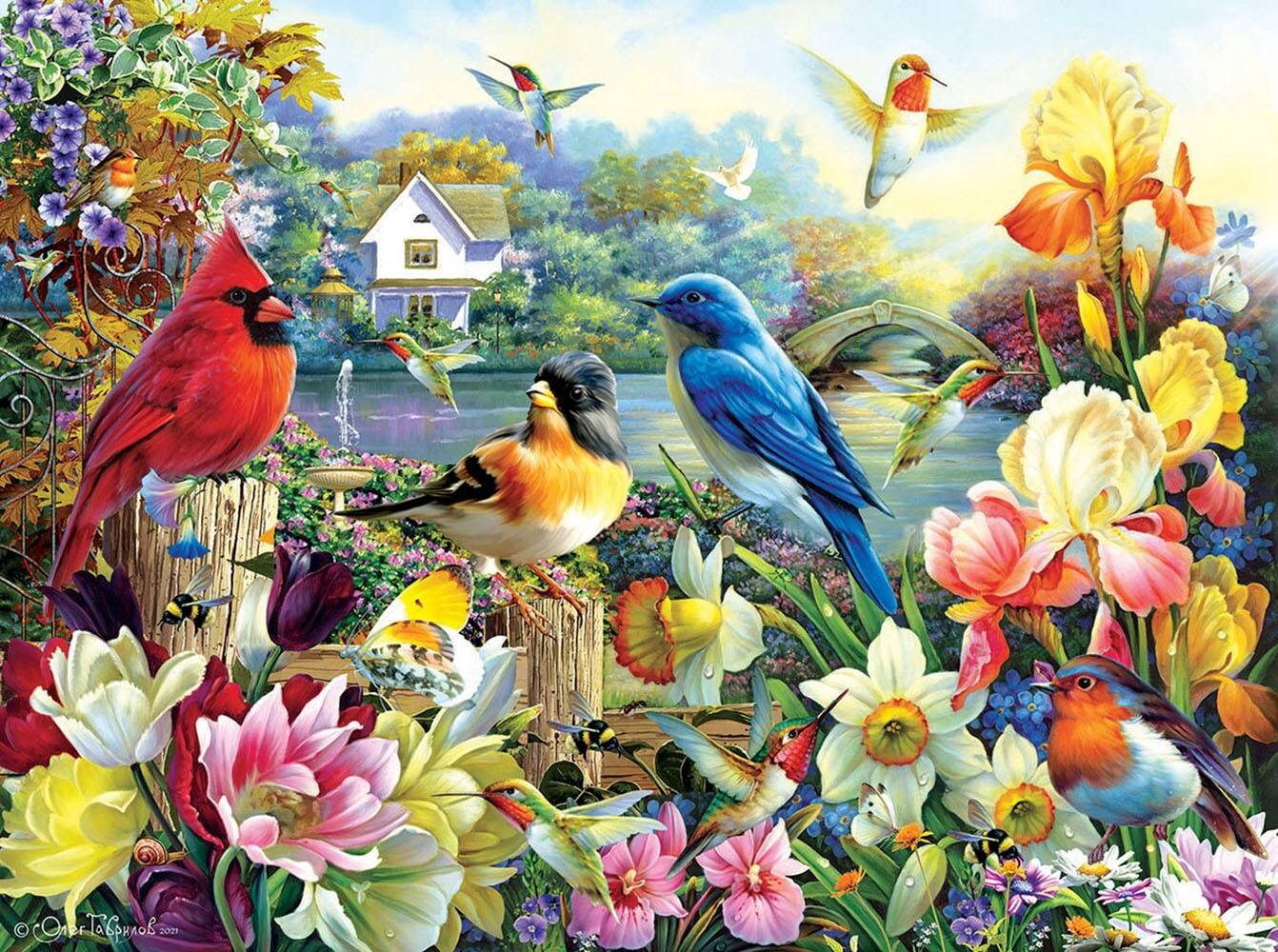 Sunsout Golden Irises 1000 pc Jigsaw Puzzle 61925
