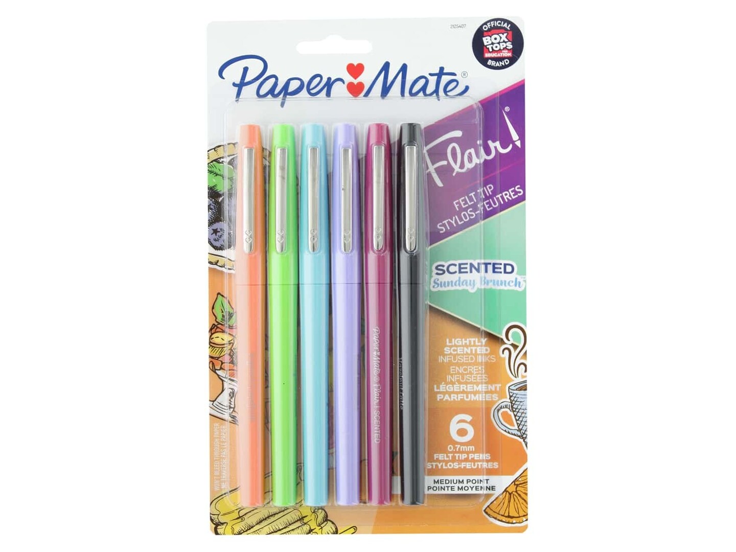 6 piece Scented Flair Felt Tip Markers by PaperMate