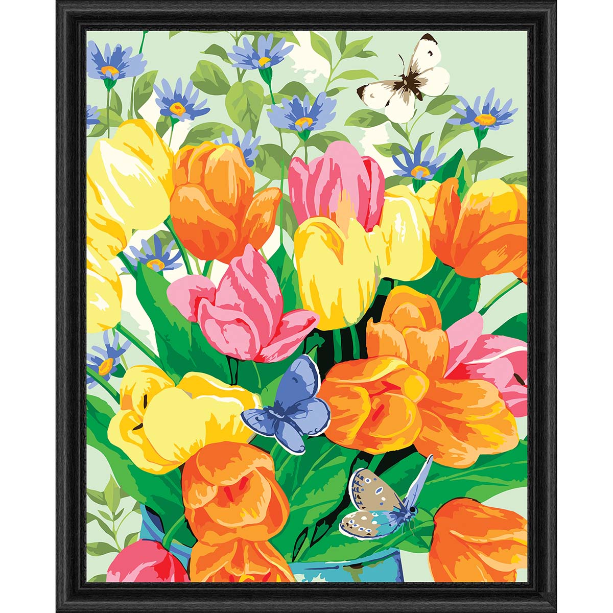 Herrschners Tulips Galore Kit & Frame Paint-by-Number Kit | Michaels