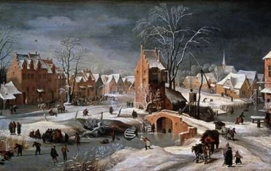 Winter Scene With Ice Skaters and Birds Poster Print by  Pieter the Younger Bruegel - Item # VARPDX276927