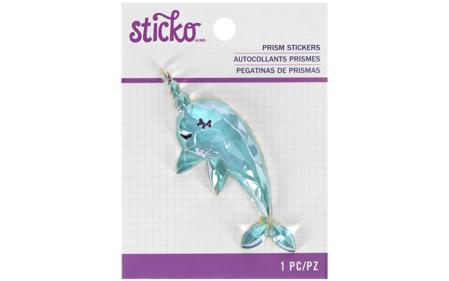 EK Sticko Sticker Prism Gem Narwhal