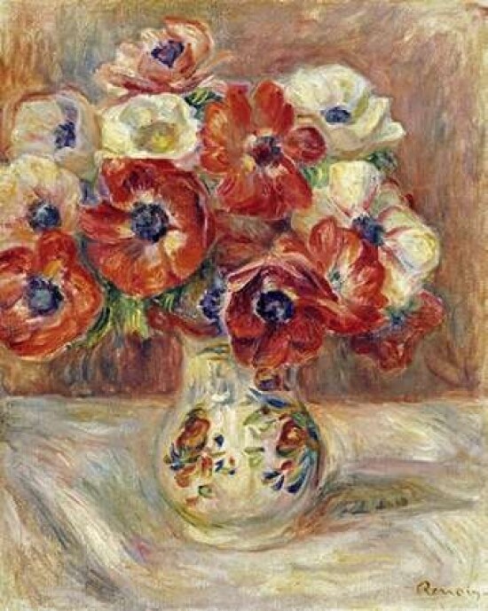 Still Life With Anemones Poster Print by Pierre-Auguste Renoir - Item # VARPDX267120