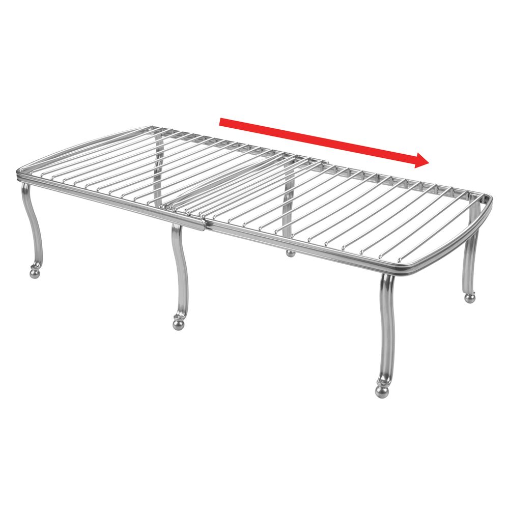mDesign Metal Expandable Kitchen Pantry Storage Shelf