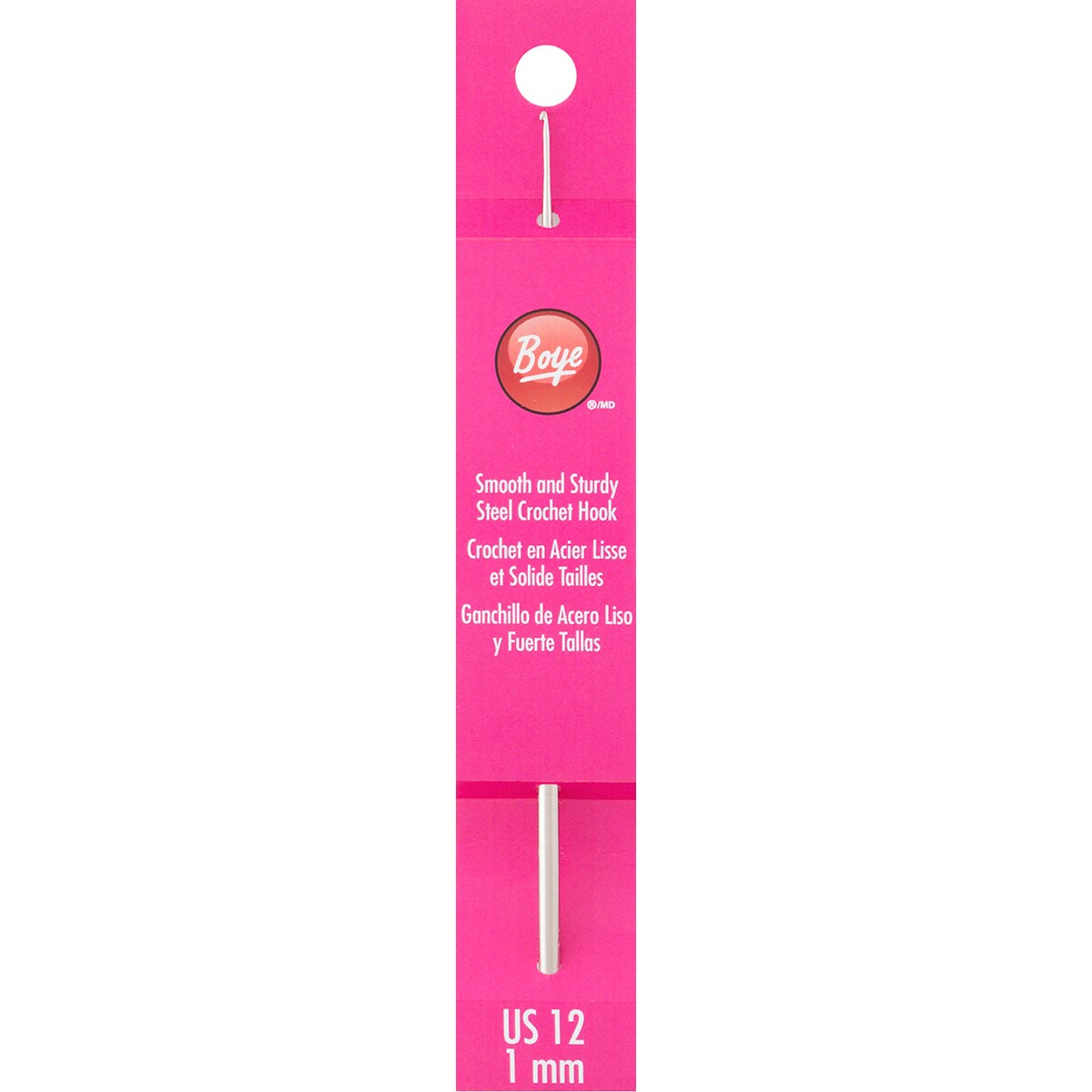 Boye Steel Crochet Hook 5&#x22;-Size 12/1mm