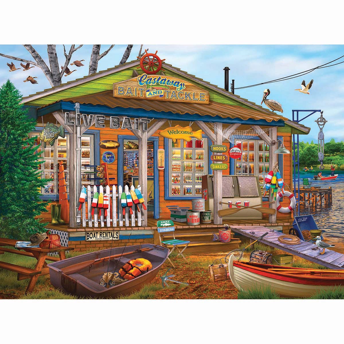 Rose Art Castaway Bait &#x26; Tackle Jigsaw Puzzle