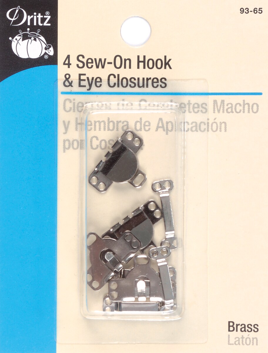 Dritz SewOn Skirt Hook & Eye Closures 4/Pkg Buttons Michaels