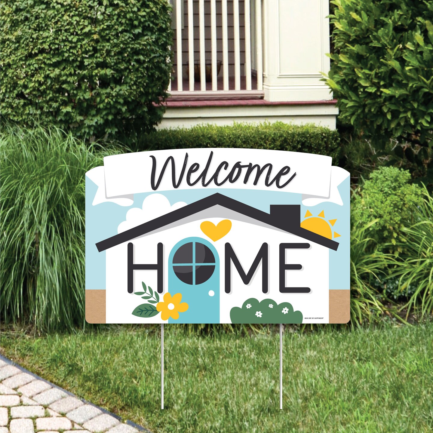 Big Dot of Happiness Welcome Home Housewarming - New Sweet Home Yard Sign Lawn Decorations - Party Yardy Sign