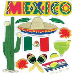 Jolee&#x27;s Boutique Dimensional Stickers-Mexico