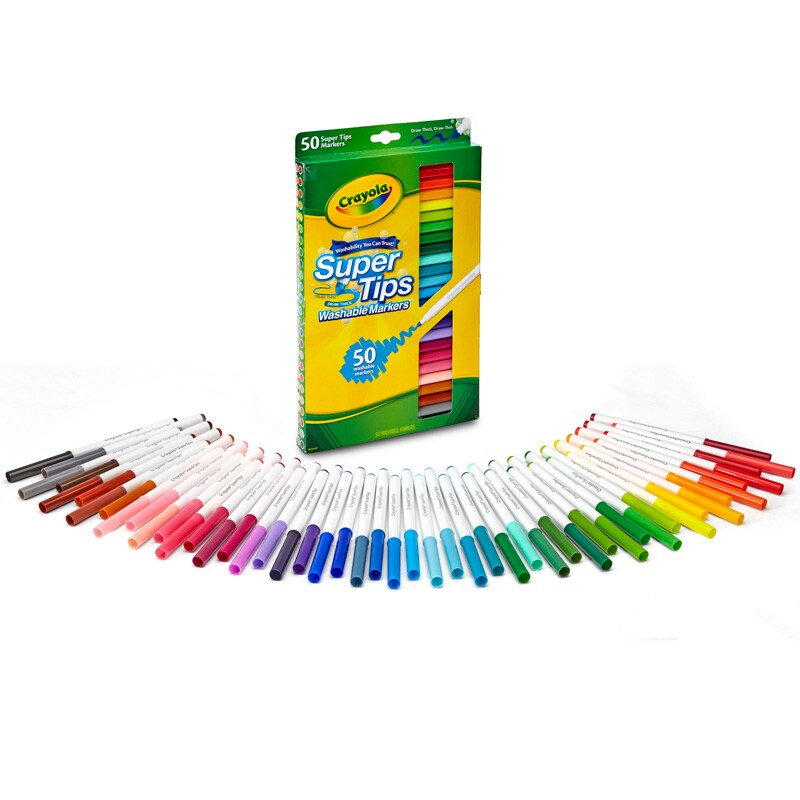 Washable Markers, Super Tips, Pack of 50