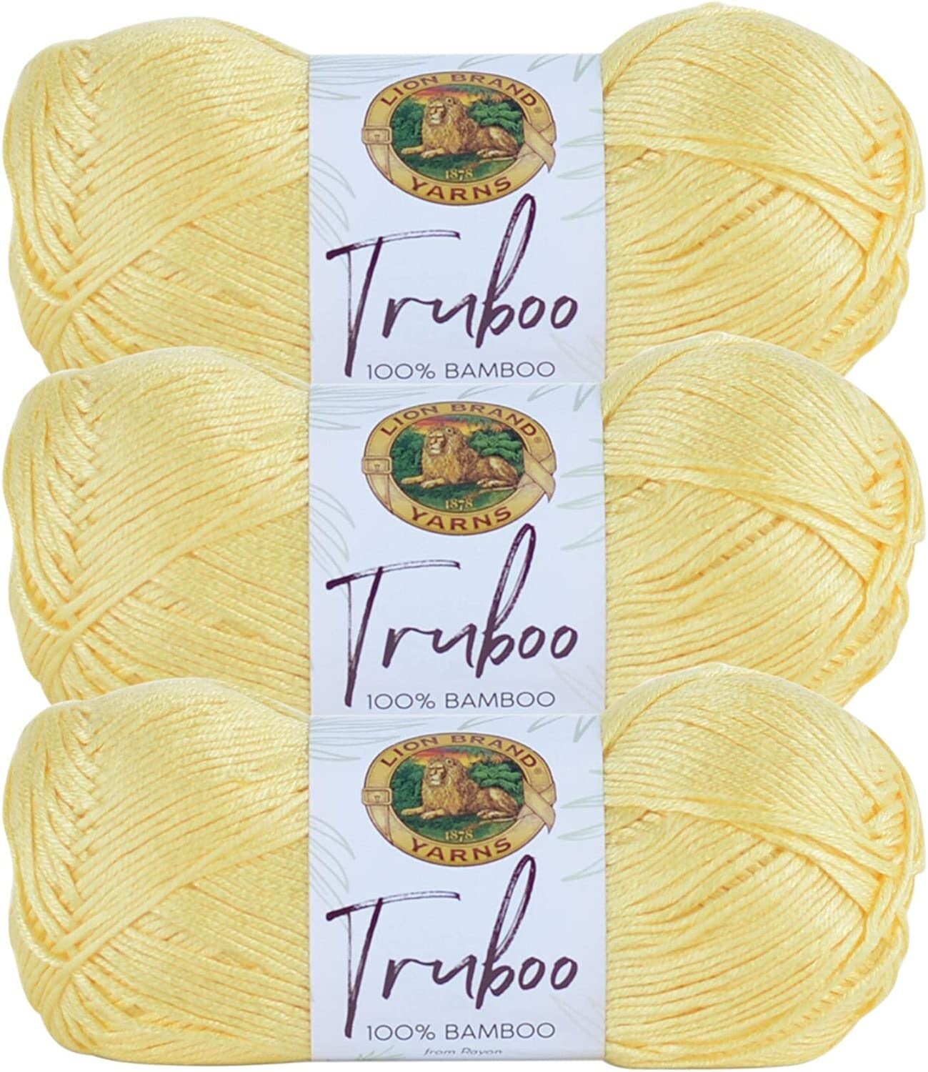 (Pack of 3) Lion Brand Truboo Yarn-Yellow