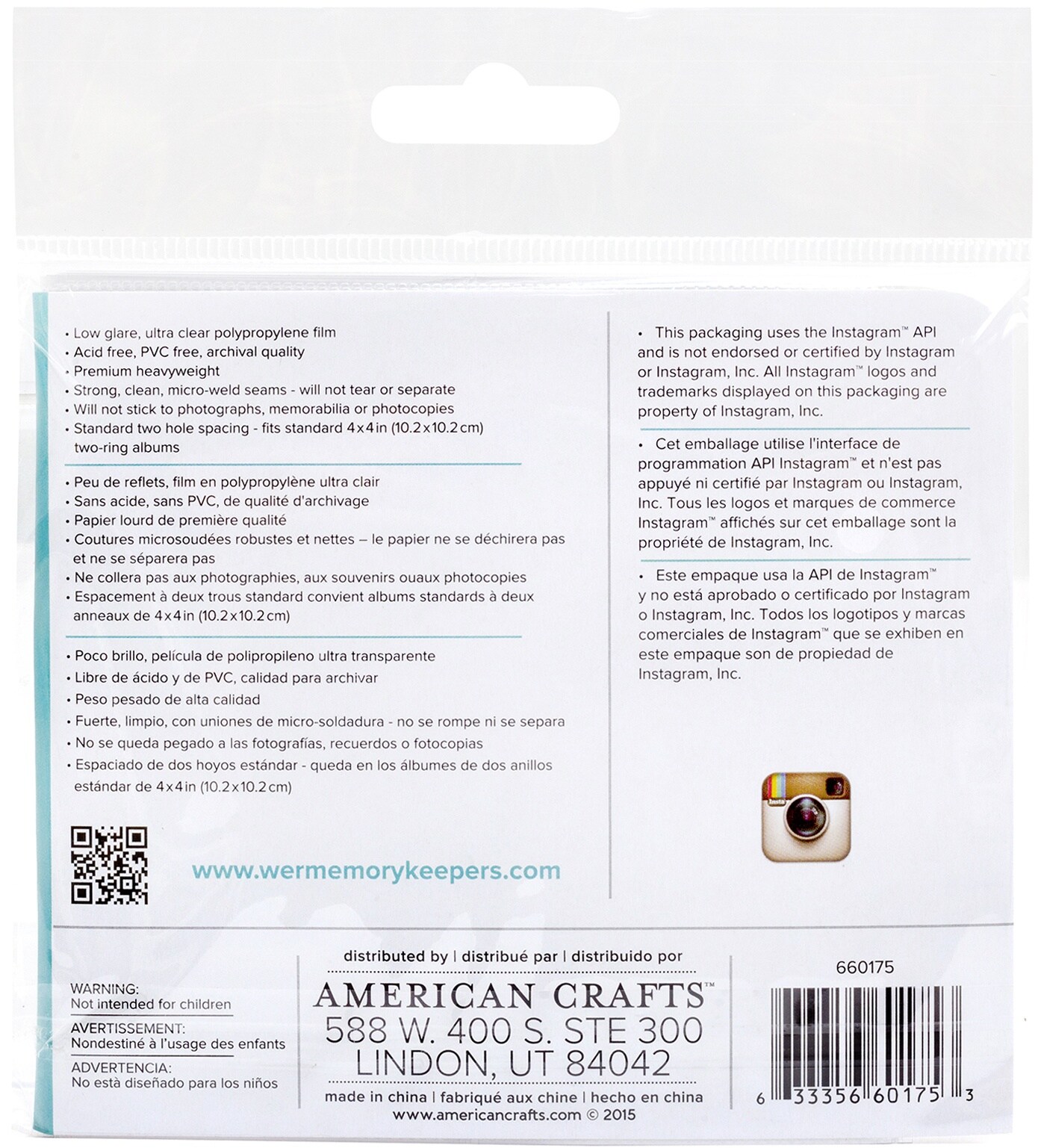We R Instagram Photo Sleeves 10/Pkg-(4) 2&#x22;X2&#x22; Pockets