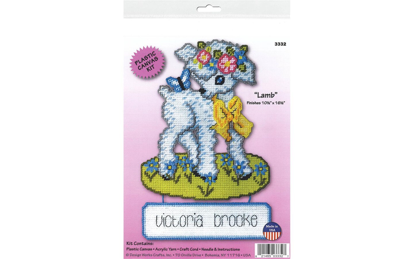 Design Works Plastic Canvas Lamb