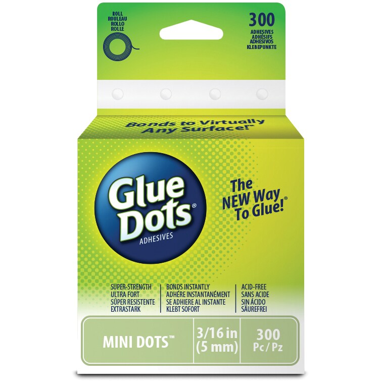 Glue Dots Clear Dot Roll-Mini .1875&#x22; 300/Pkg